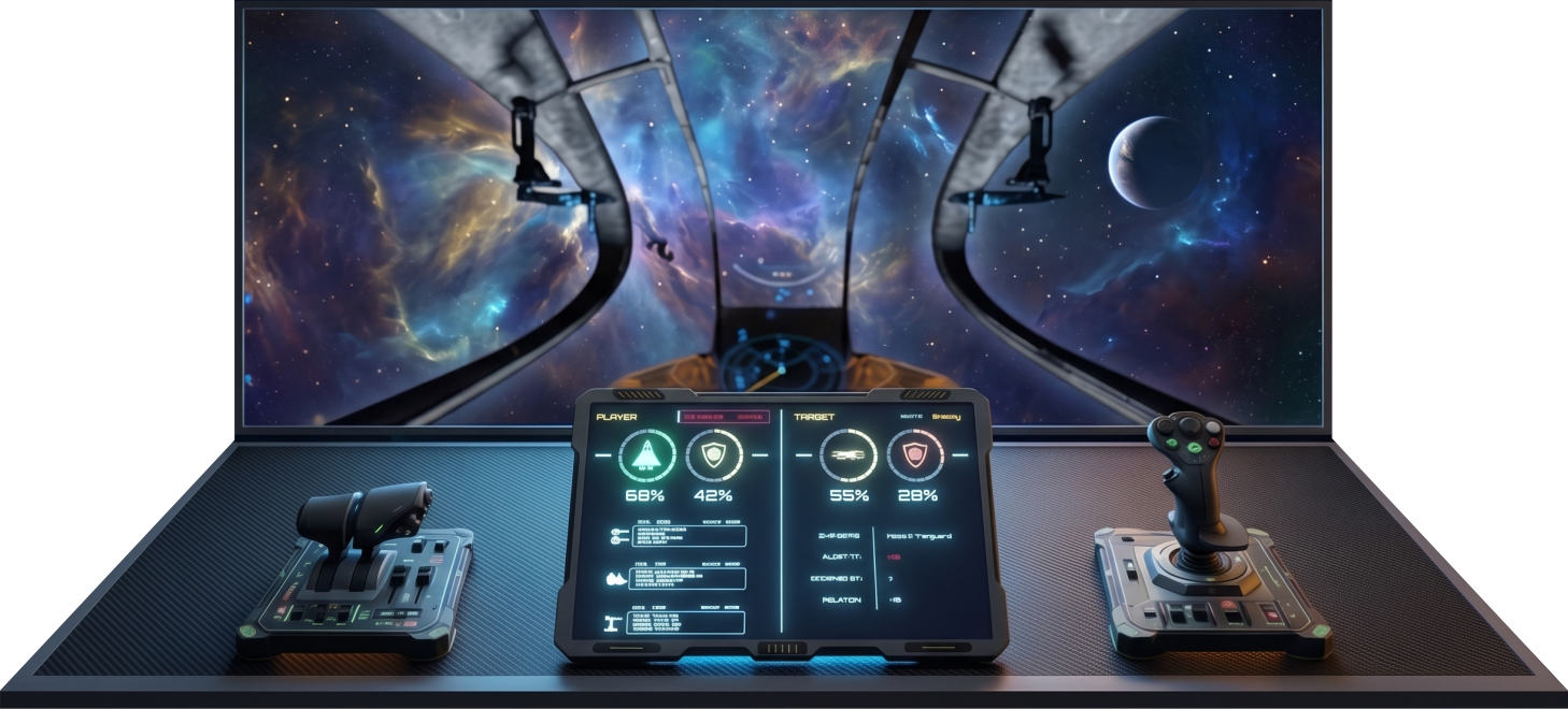 X-Cockpit - an Android tablet used as a cockpit for X4: Foundations